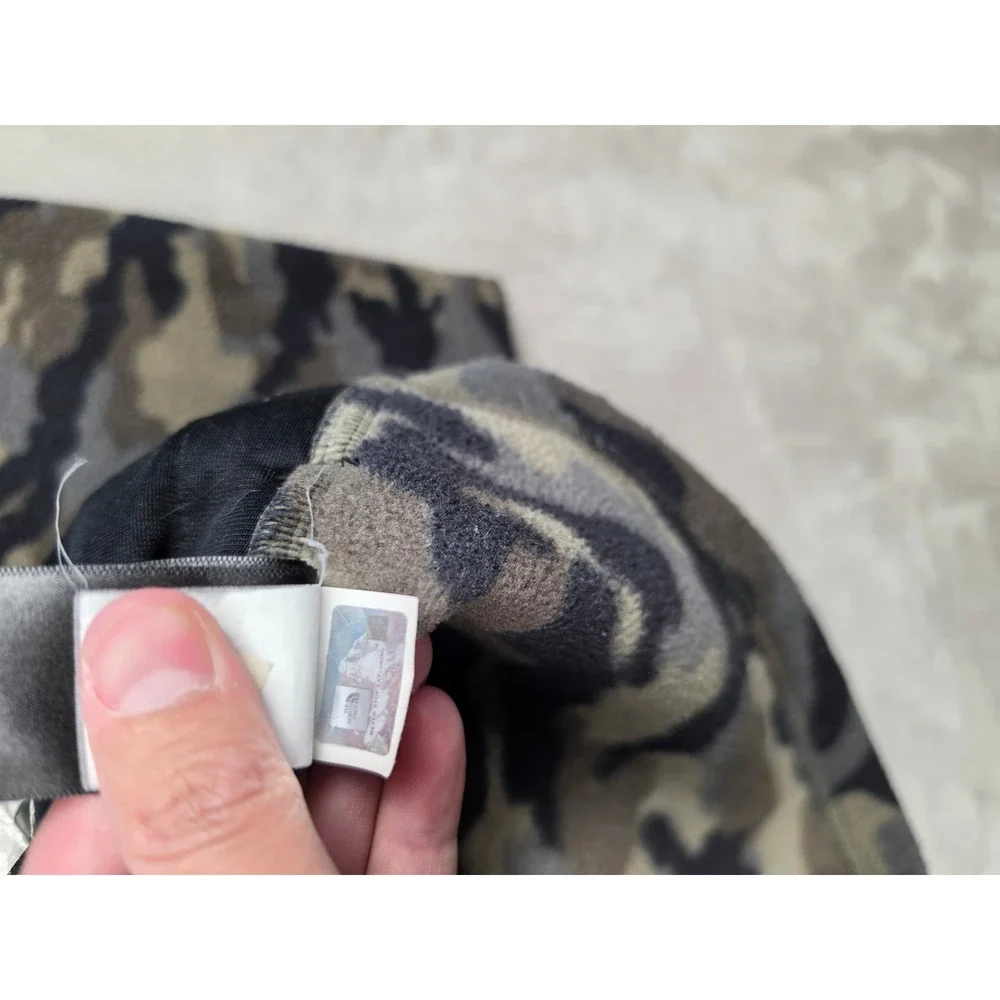 The North Face Fleece Hoodie Kids XL Green Camo Full Zip Camouflage Jacket *Read